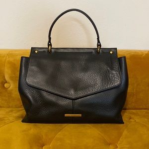 Brahmin GEORGIA Satchel Black Leather
